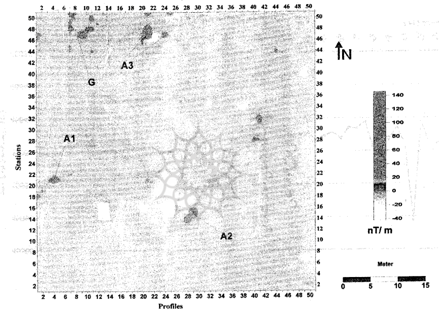 نقشه آنومالی گرادیان عمودی مغناطیسی
